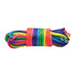 Multicolored rope on a white background