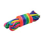 Colorful rope toy on a white background