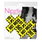 Neva Nude Blacklight Hot Mess X Pasties - Black/Yellow O/S