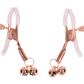 Rose gold Peaches 'n CreaMe Bell Nipple Clamps  on a white background