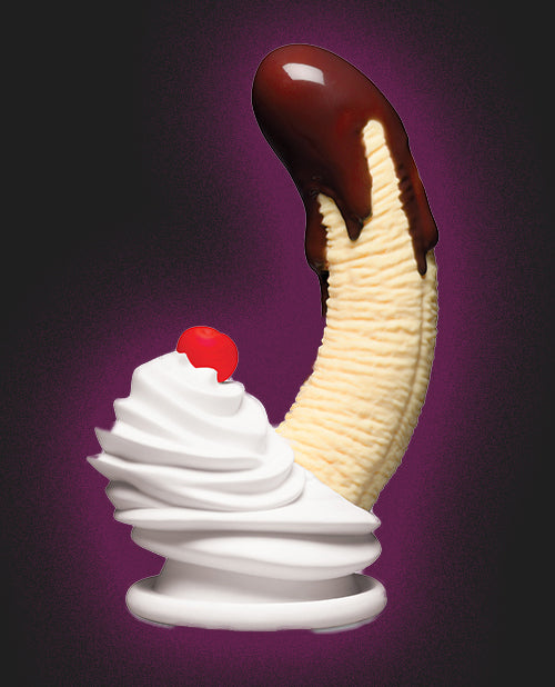 Simply Sweet Chocolate Dipped Banana Split Premium Silicone Dildo
