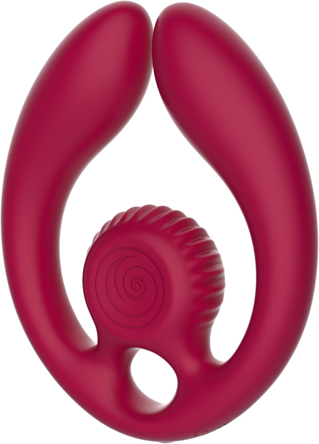Red SVibe Snail GIZI Duo Double Ended Dildo And Vibe on a white background