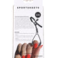 Package of Sportsheets Velvet Noir Tuggable Nipple Clamps with a hand model on a white background
