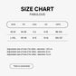 Size chart forStrap-on-Me Leatherette Harness Fabulous with measurements in various units on a white background
