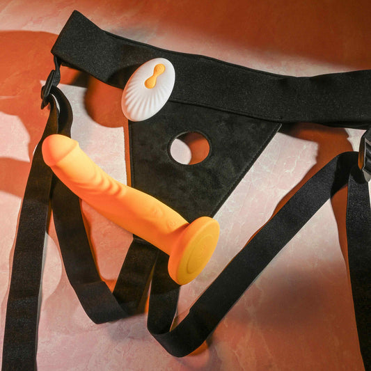 Gender X Sweet Embrace Vibrating Dildo W/ Harness