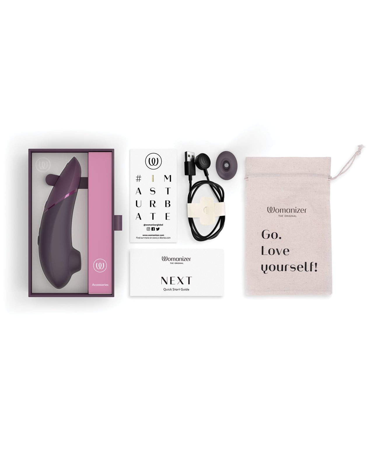 Womanizer Next 3D Climax Control Pleasure Air - Dark Purple