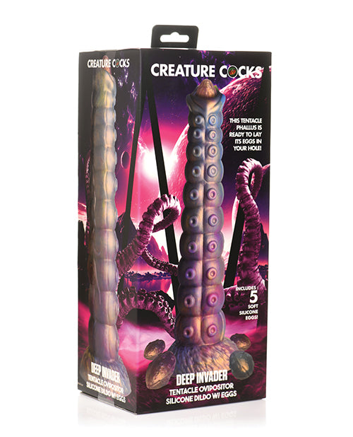 Creature Cocks Invader Tentacle Ovipositor Dildo w/Eggs