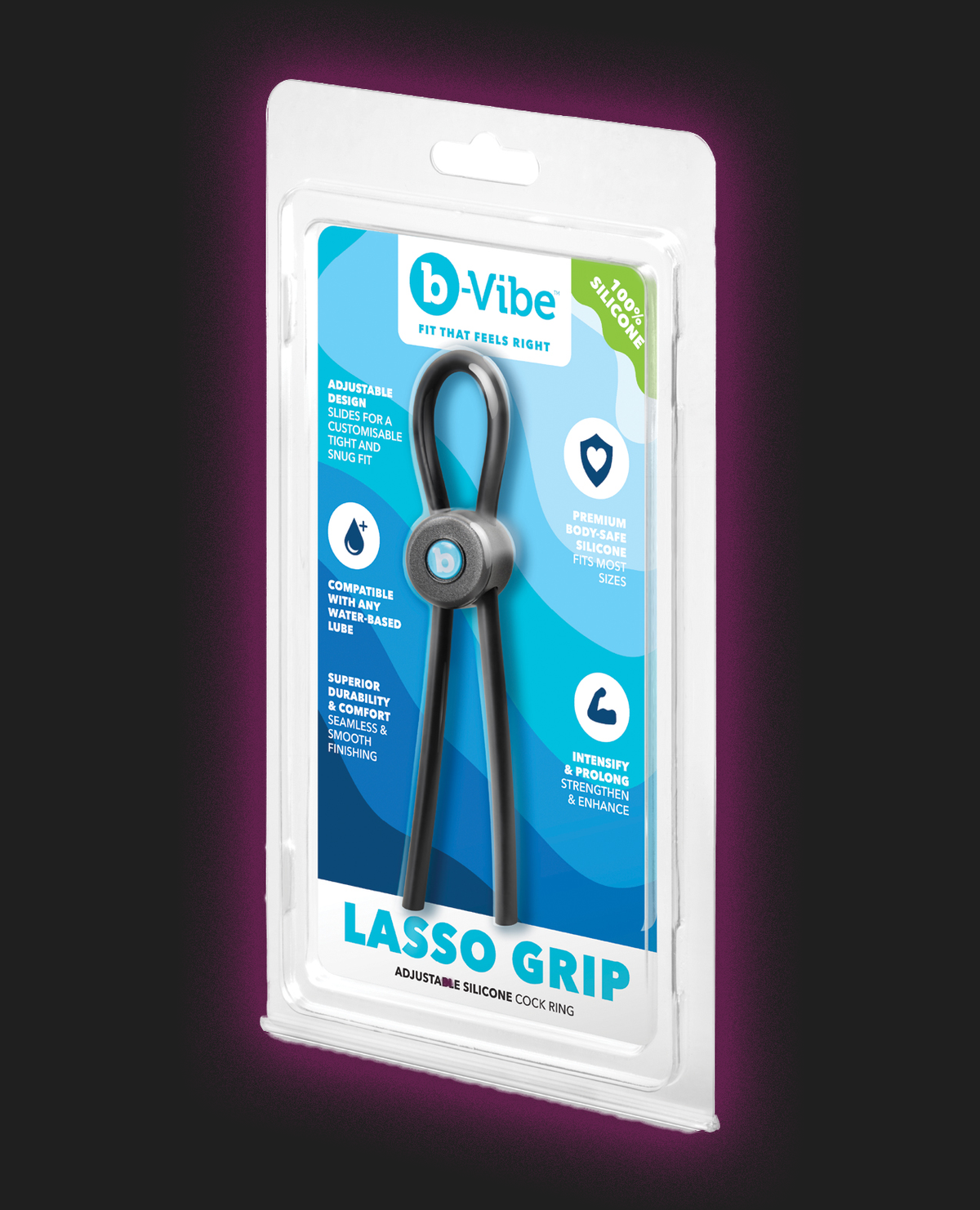 b-Vibe Lasso Grip Fully Adjustable Silicone Ring