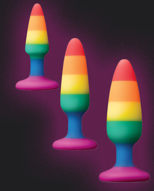 Colours Pride Pleasure Plugs - Three Sizes