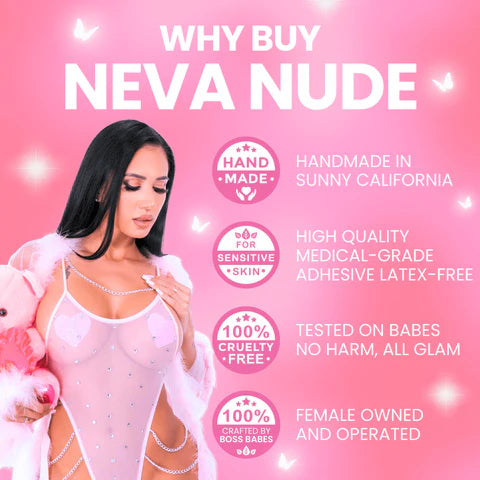Neva Nude Holographic Dirty Slut Heart Pasties