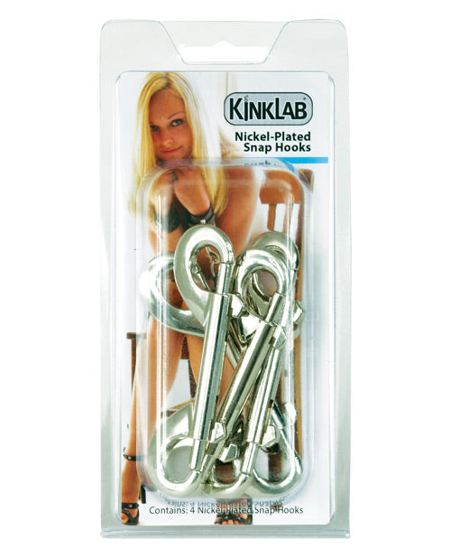 KinkLab Nickel-Plated Snap Hooks Four Pack