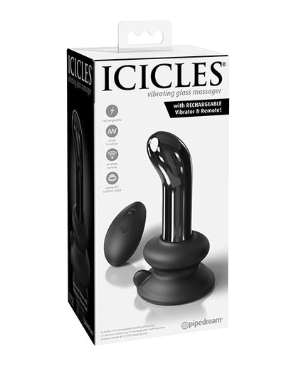 Icicles Vibrating Glass Butt Plug